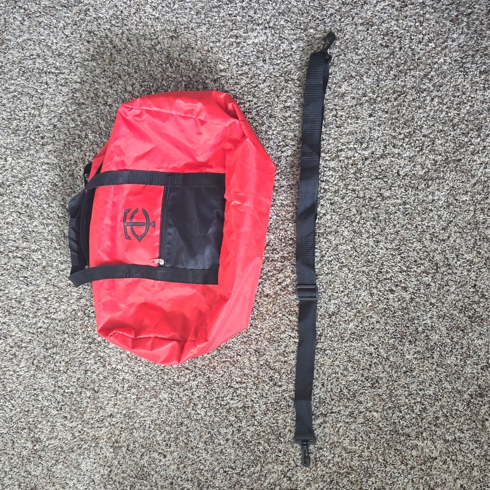 Red Twins duffle bag